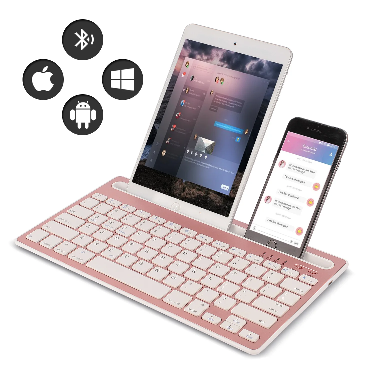 Boox Tablet Accessories - Android/iOS/Windows Sistemleriyle Uyumlu Bluetooth Klavye, iPad/Akıllı