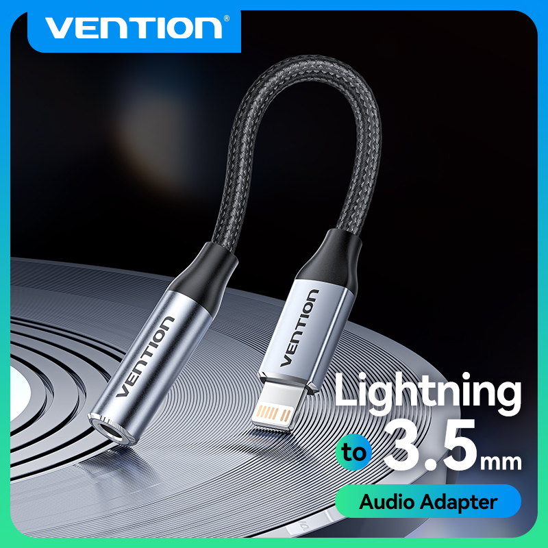 Wired Earphone Lightning - Vention DAC Lightning - 3.5mm Dişi