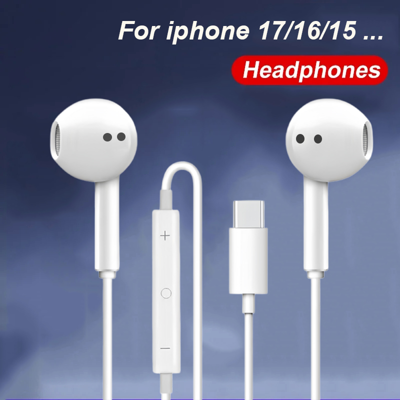 Wired Earphone Lightning - Apple iPhone 15 14 13 Pro