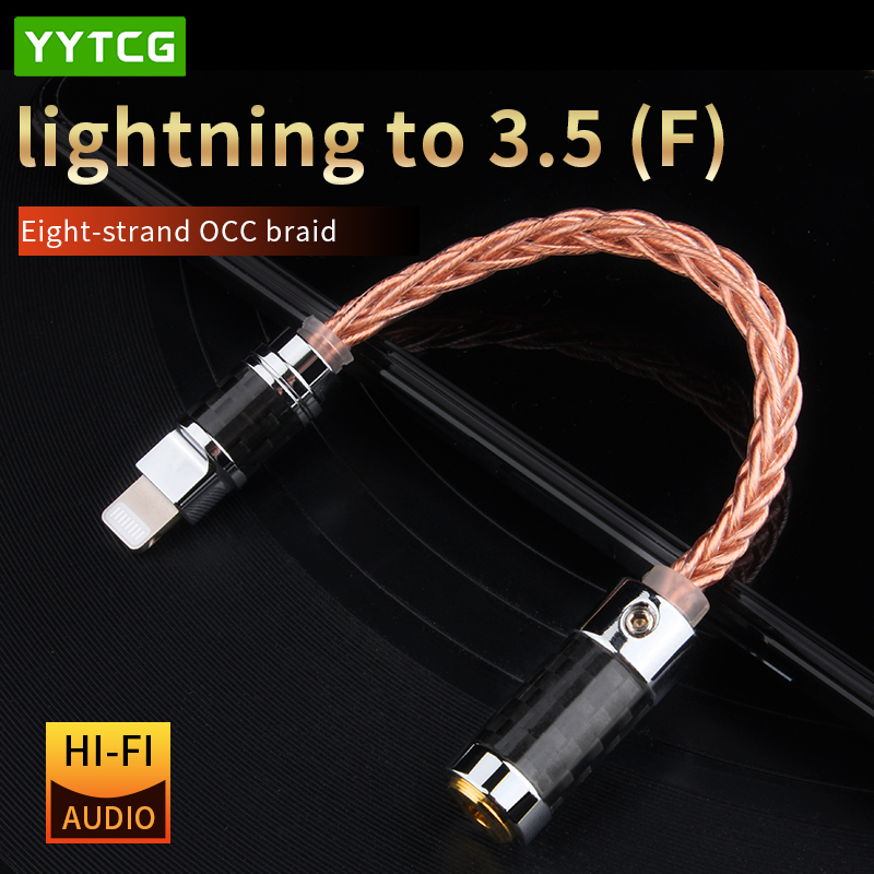 Wired Earphone Lightning - YYTCG tip-c için 2.5/3.5/4.4mm adaptör jak