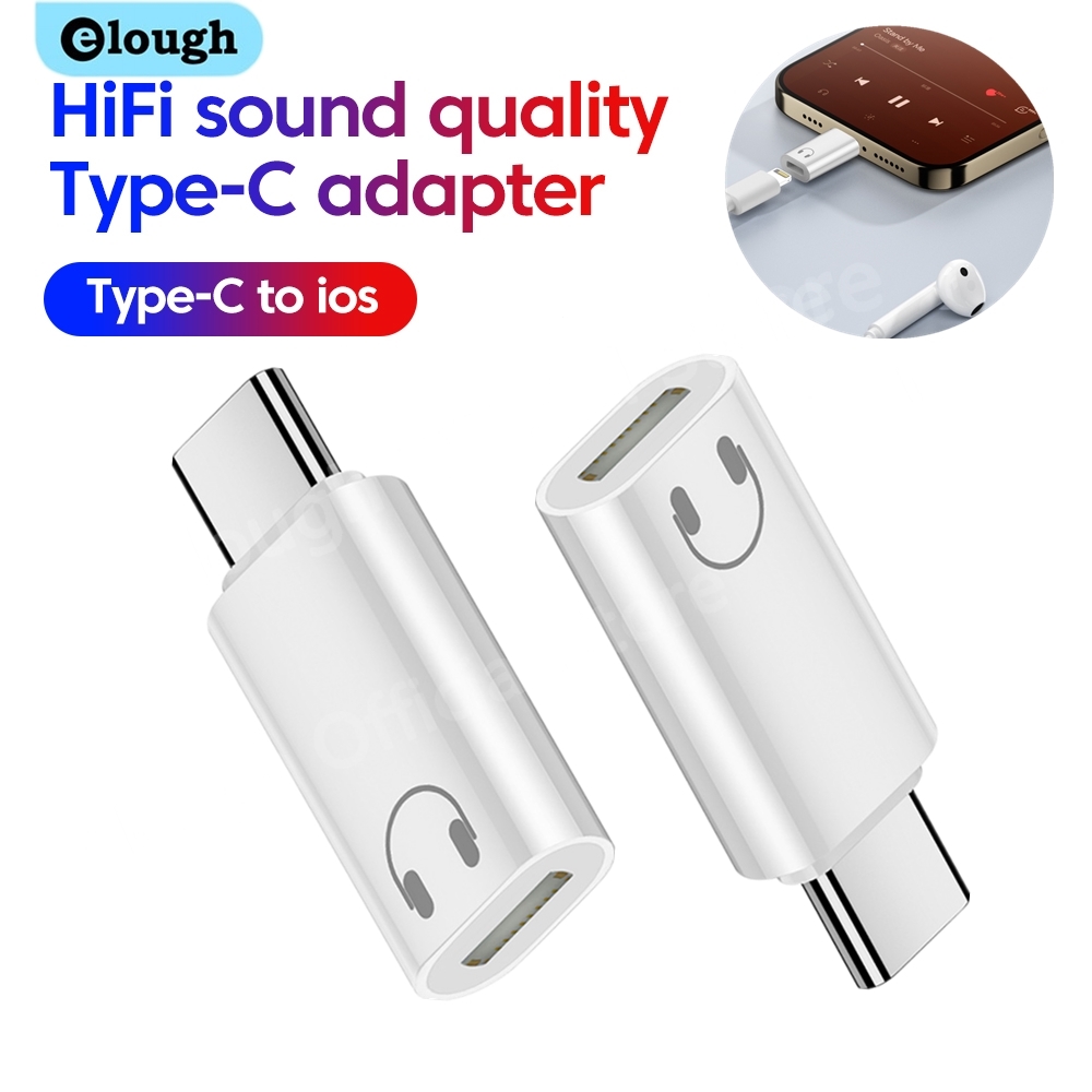 Wired Earphone Lightning - Elough Yıldırım Tip C Adaptörü iPhone