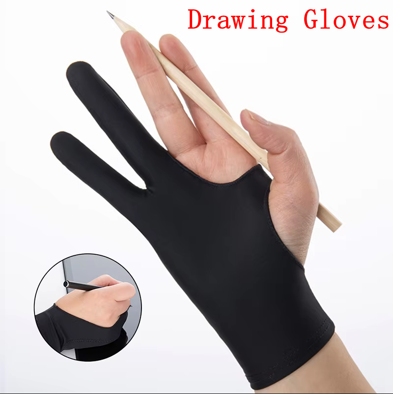 Graphic Tablet Accessories - Iki Parmak Anti-kirlenme Çizim Eldiveni Sanatçı