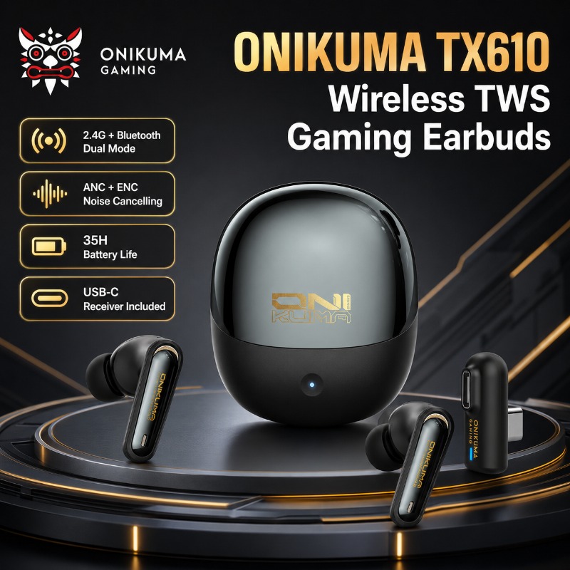 Wired Earphone Lightning - ONIKUMA TX610 Kablosuz Oyun Kulaklıkları Çift