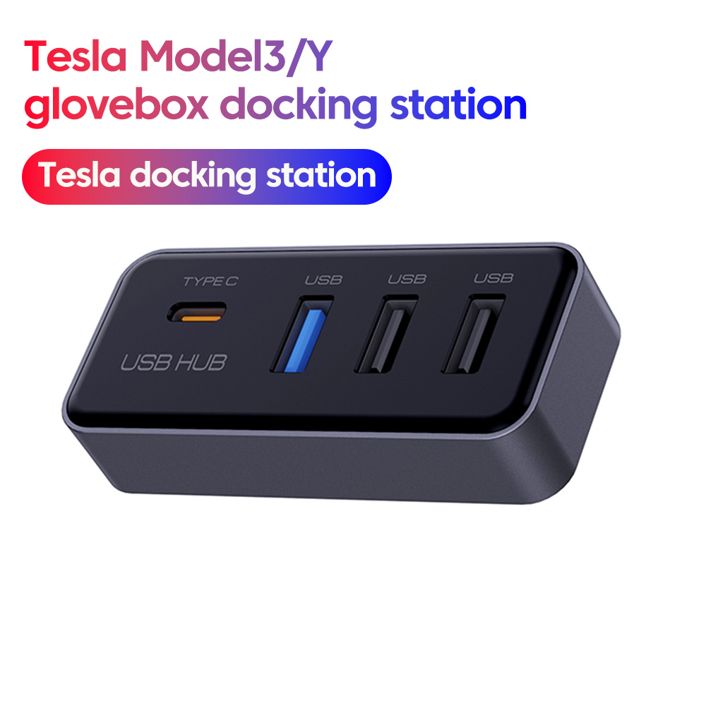 Usb Hub Type C - Tesla Model3/Y İçin 4'ü 1 Arada