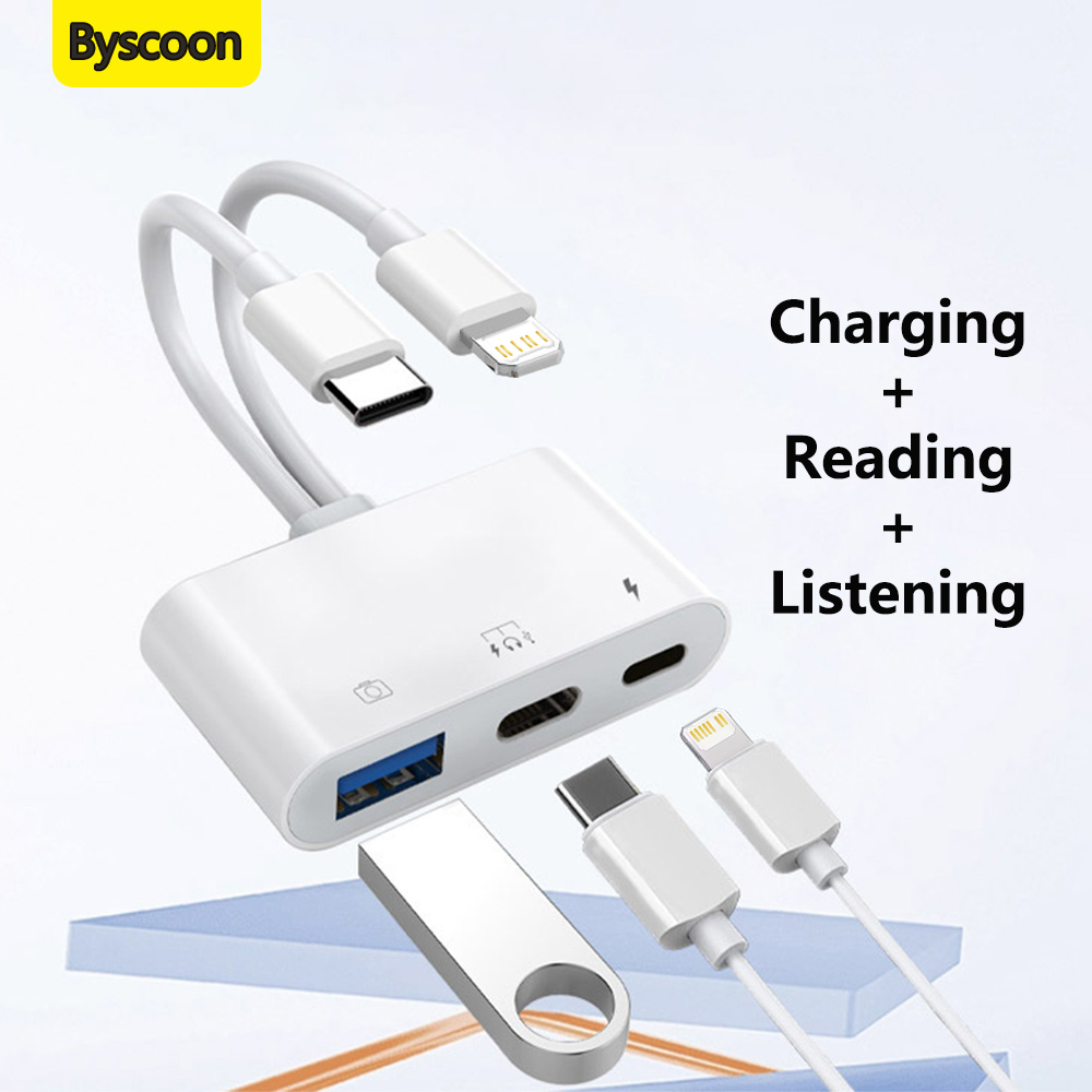 Wired Earphone Lightning - 2'si 1 arada Lightning Tip C