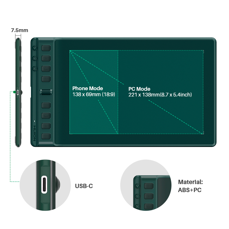 Huion Inspiroy 2 M H951P Grafi - Graphic Tablet Accessories incelemesi ve fiyatı